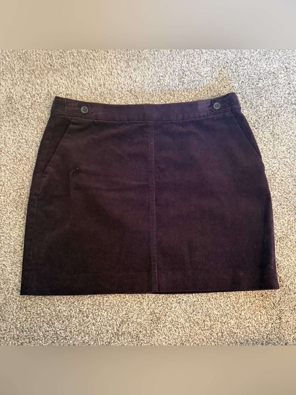 Banana Republic Corduroy Mini Skirt in Dark Plum